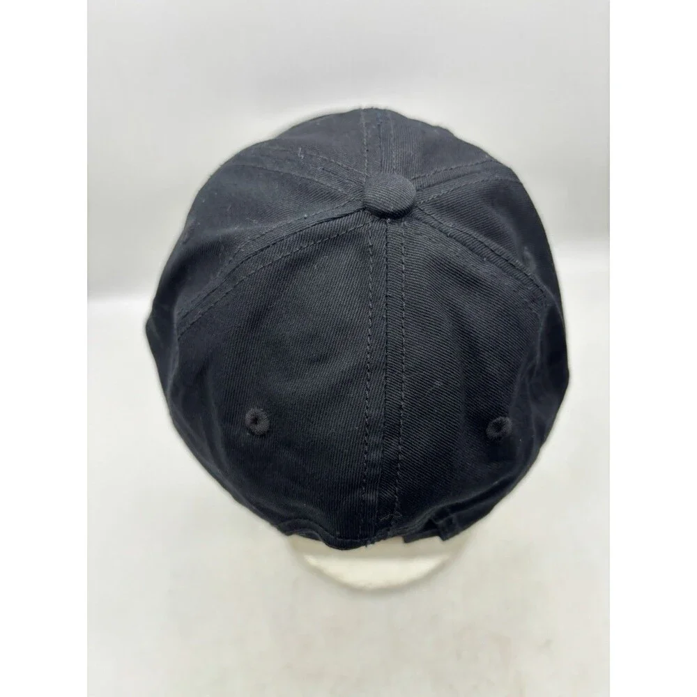Taco Bell Embroidered Logo Strapback Hat Black Cotton Dad Cap Brass Buckle OSFA